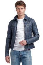 Charger l&#39;image dans la galerie, Blouson cuir col chemise NAREK
